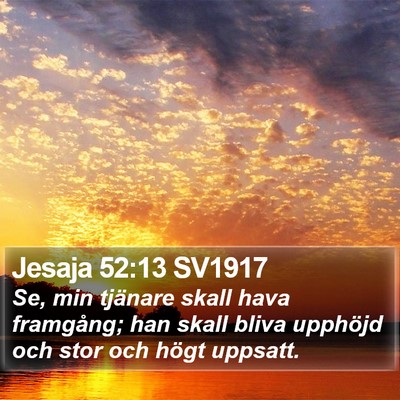 Jesaja 52:13 SV1917 Bible Verse Image