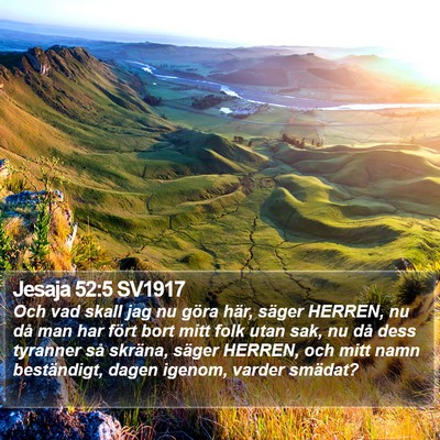 Jesaja 52:5 SV1917 Bible Verse Image