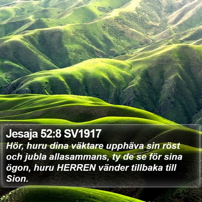 Jesaja 52:8 SV1917 Bible Verse Image