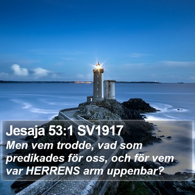 Jesaja 53:1 SV1917 Bible Verse Image