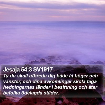 Jesaja 54:3 SV1917 Bible Verse Image