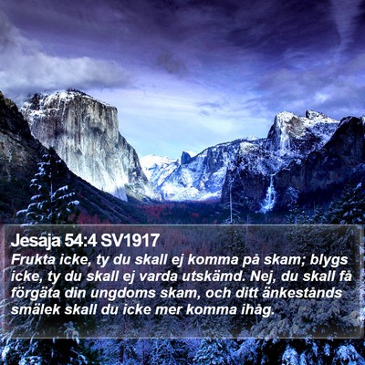 Jesaja 54:4 SV1917 Bible Verse Image