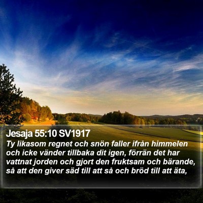 Jesaja 55:10 SV1917 Bible Verse Image