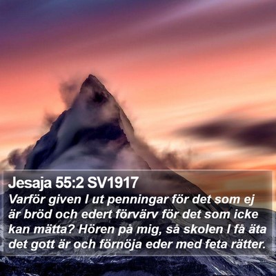 Jesaja 55:2 SV1917 Bible Verse Image