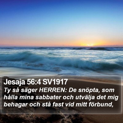 Jesaja 56:4 SV1917 Bible Verse Image