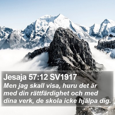 Jesaja 57:12 SV1917 Bible Verse Image