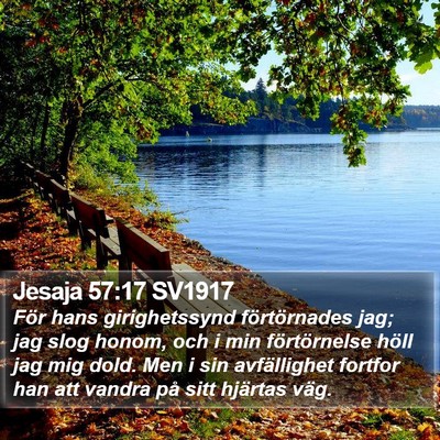 Jesaja 57:17 SV1917 Bible Verse Image