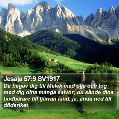 Jesaja 57:9 SV1917 Bible Verse Image