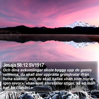 Jesaja 58:12 SV1917 Bible Verse Image