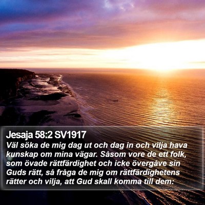 Jesaja 58:2 SV1917 Bible Verse Image