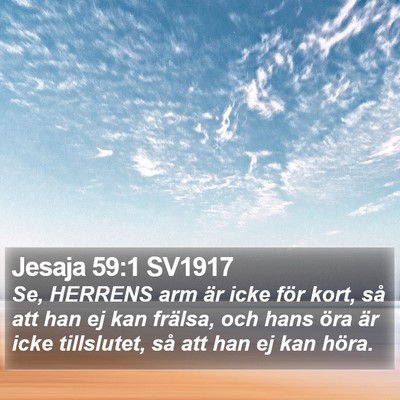 Jesaja 59:1 SV1917 Bible Verse Image