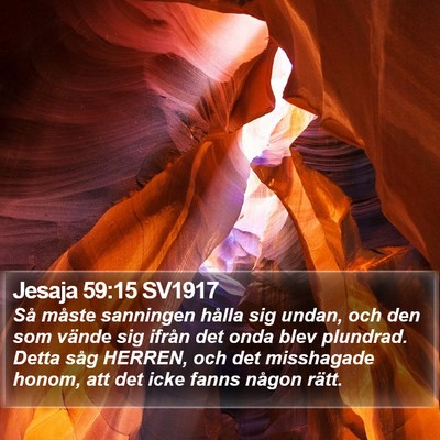 Jesaja 59:15 SV1917 Bible Verse Image