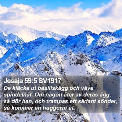 Jesaja 59:5 SV1917 Bible Verse Image