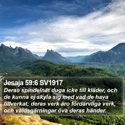 Jesaja 59:6 SV1917 Bible Verse Image