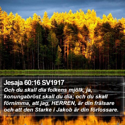 Jesaja 60:16 SV1917 Bible Verse Image