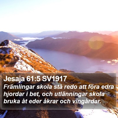 Jesaja 61:5 SV1917 Bible Verse Image