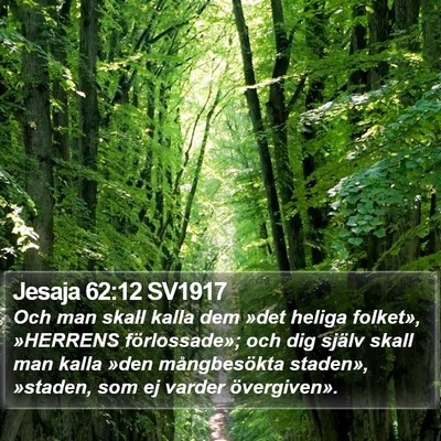 Jesaja 62:12 SV1917 Bible Verse Image