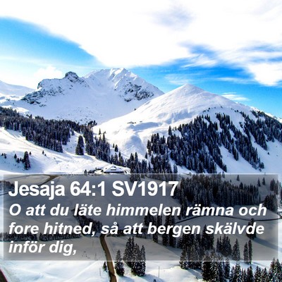 Jesaja 64:1 SV1917 Bible Verse Image