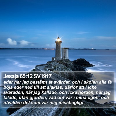 Jesaja 65:12 SV1917 Bible Verse Image