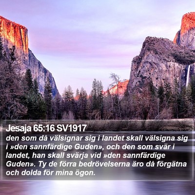 Jesaja 65:16 SV1917 Bible Verse Image