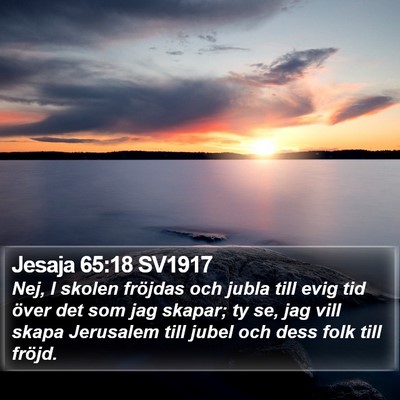 Jesaja 65:18 SV1917 Bible Verse Image