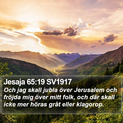 Jesaja 65:19 SV1917 Bible Verse Image