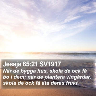 Jesaja 65:21 SV1917 Bible Verse Image