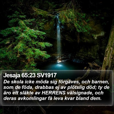 Jesaja 65:23 SV1917 Bible Verse Image