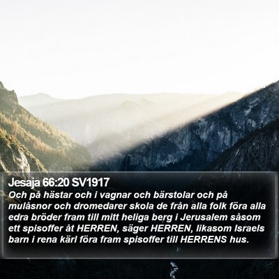 Jesaja 66:20 SV1917 Bible Verse Image