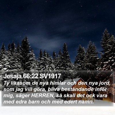 Jesaja 66:22 SV1917 Bible Verse Image