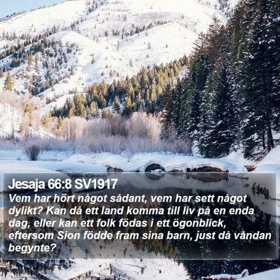 Jesaja 66:8 SV1917 Bible Verse Image