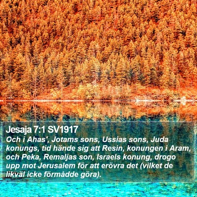 Jesaja 7:1 SV1917 Bible Verse Image