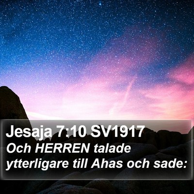 Jesaja 7:10 SV1917 Bible Verse Image