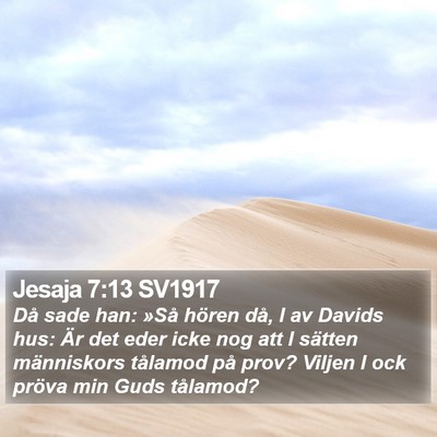 Jesaja 7:13 SV1917 Bible Verse Image