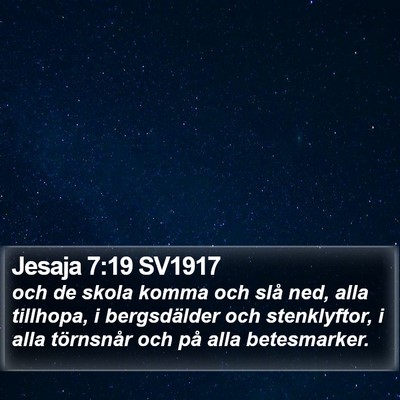 Jesaja 7:19 SV1917 Bible Verse Image