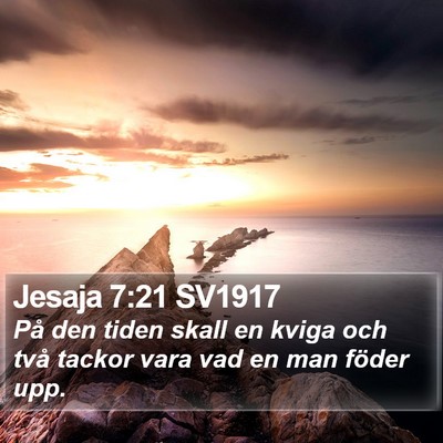 Jesaja 7:21 SV1917 Bible Verse Image