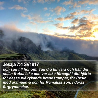 Jesaja 7:4 SV1917 Bible Verse Image