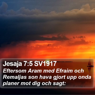 Jesaja 7:5 SV1917 Bible Verse Image