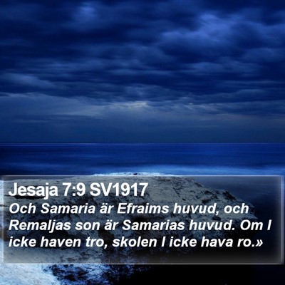 Jesaja 7:9 SV1917 Bible Verse Image