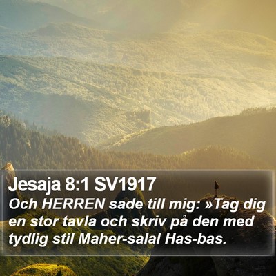 Jesaja 8:1 SV1917 Bible Verse Image