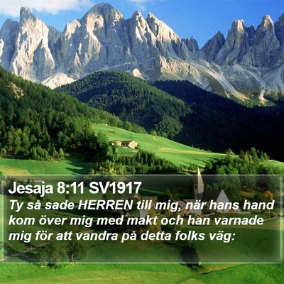 Jesaja 8:11 SV1917 Bible Verse Image