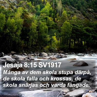 Jesaja 8:15 SV1917 Bible Verse Image