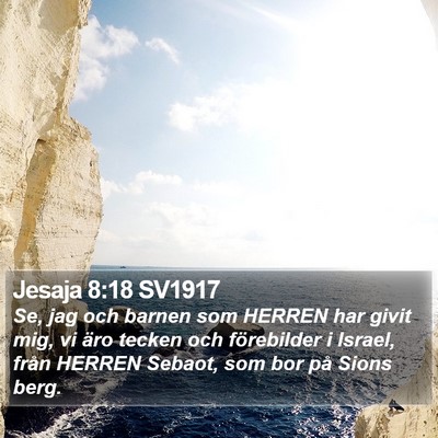 Jesaja 8:18 SV1917 Bible Verse Image
