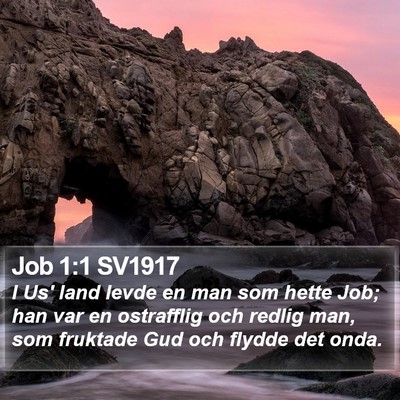 Job 1:1 SV1917 Bible Verse Image