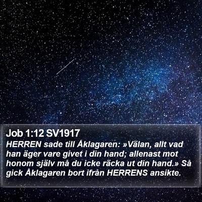 Job 1:12 SV1917 Bible Verse Image