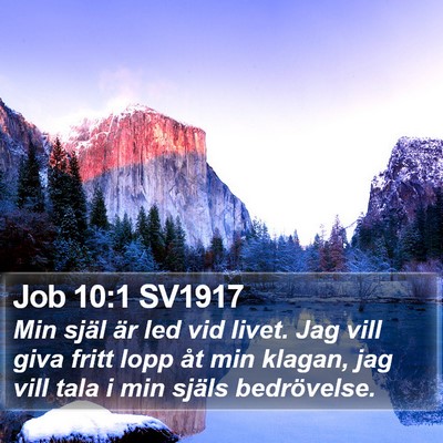 Job 10:1 SV1917 Bible Verse Image