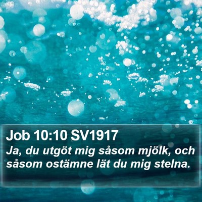 Job 10:10 SV1917 Bible Verse Image