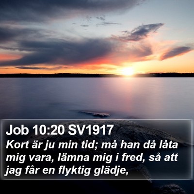 Job 10:20 SV1917 Bible Verse Image