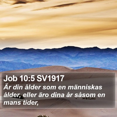 Job 10:5 SV1917 Bible Verse Image