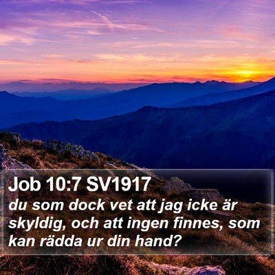 Job 10:7 SV1917 Bible Verse Image